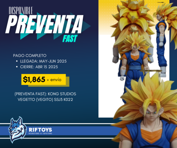 PREVENTA FAST: KONG STUDIOS VEGETTO (VEGITO) SSJ3 K022 - Imagen 2