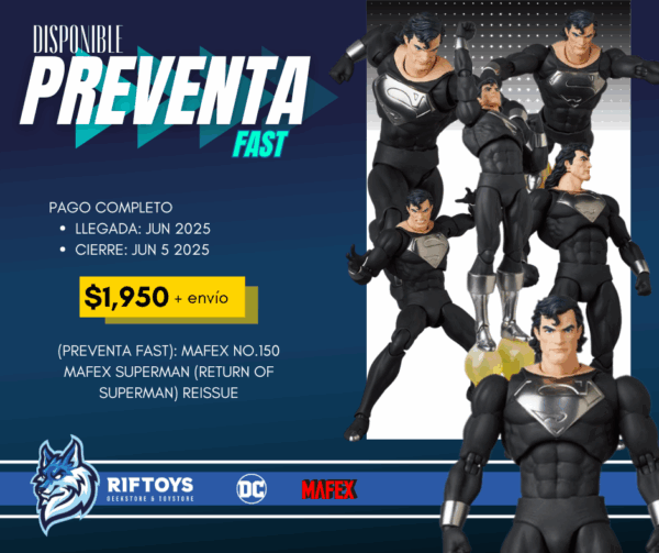 PREVENTA FAST: MAFEX No.150 MAFEX SUPERMAN (RETURN OF SUPERMAN) Reissue - Imagen 2