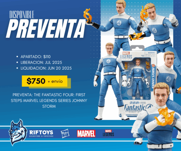 PREVENTA:  The Fantastic Four: First Steps Marvel Legends Series Johnny Storm - Imagen 2