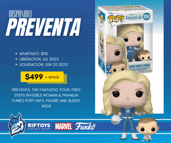 PREVENTA:The Fantastic Four: First Steps Invisible Woman & Franklin Funko Pop! Vinyl Figure and Buddy #1514 - Imagen 2