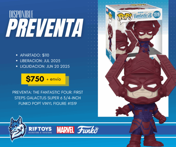 PREVENTA: The Fantastic Four: First Steps Galactus Super 6 3/4-Inch Funko Pop! Vinyl Figure #1519 - Imagen 2